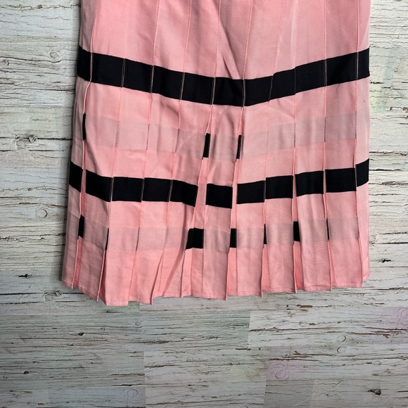 Vintage Carlisle pink black pleated skirt size 8 - Picture 5 of 8